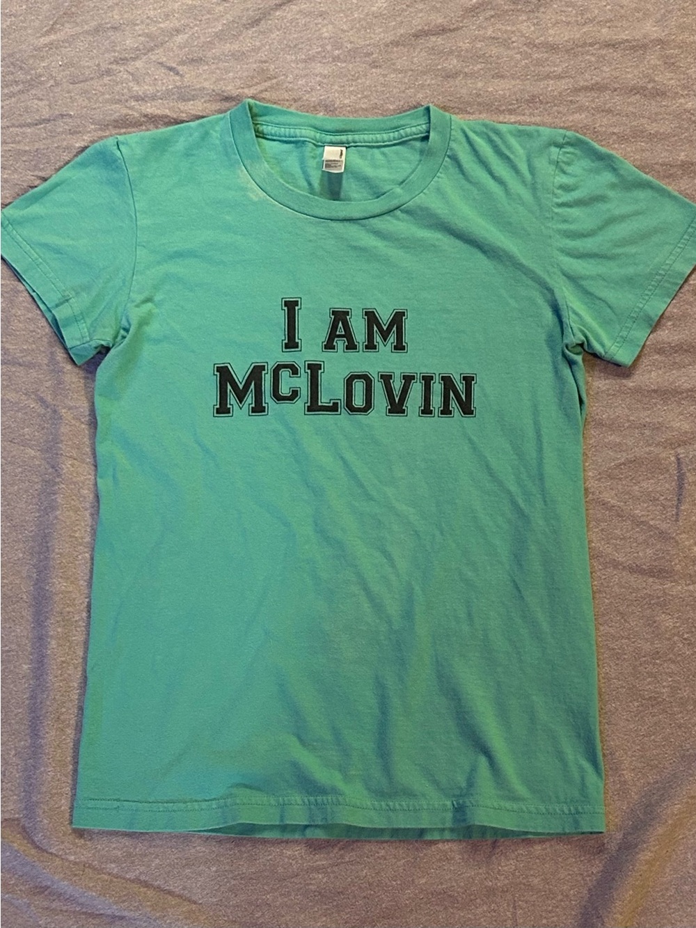 Superbad I Am McLovin Graphic Tee Green Short Sleeve T-Shirt